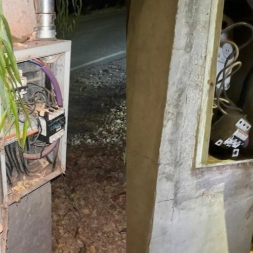 Volvieron a reparar luces tras hechos de vandalismo