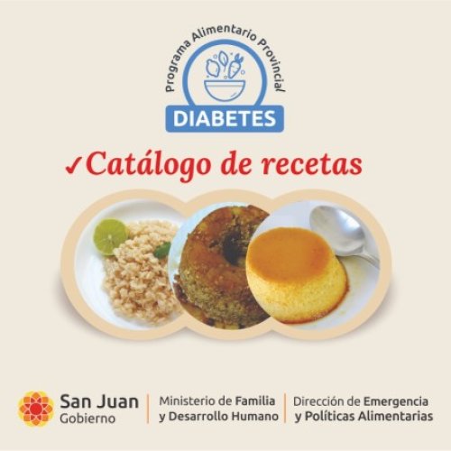 Ofrecen un catálogo de recetas para personas con diabetes