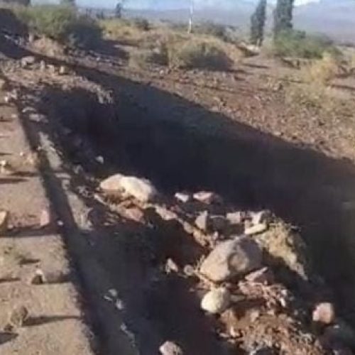 Así quedó la Ruta 149 tras el fuerte temporal que azotó San Juan
