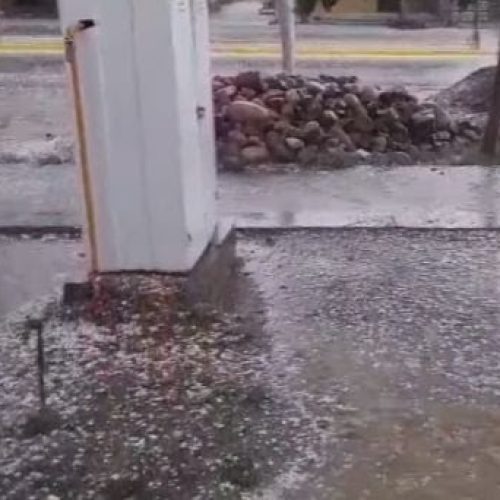 Otra vez cayó granizo en Iglesia
