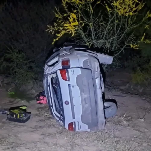 Una mujer que viajaba a San Juan volcó y tiene múltiples heridas