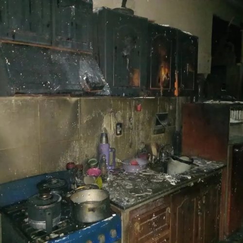 Dos personas fueron hospitalizadas tras un incendio en Angaco